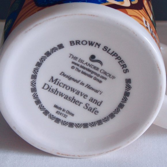 Hawaii Slippers Flop Flops Surf’s Up Surfboard Coffee Mug Set Beach Tea Souvenir - Picture 12 of 14